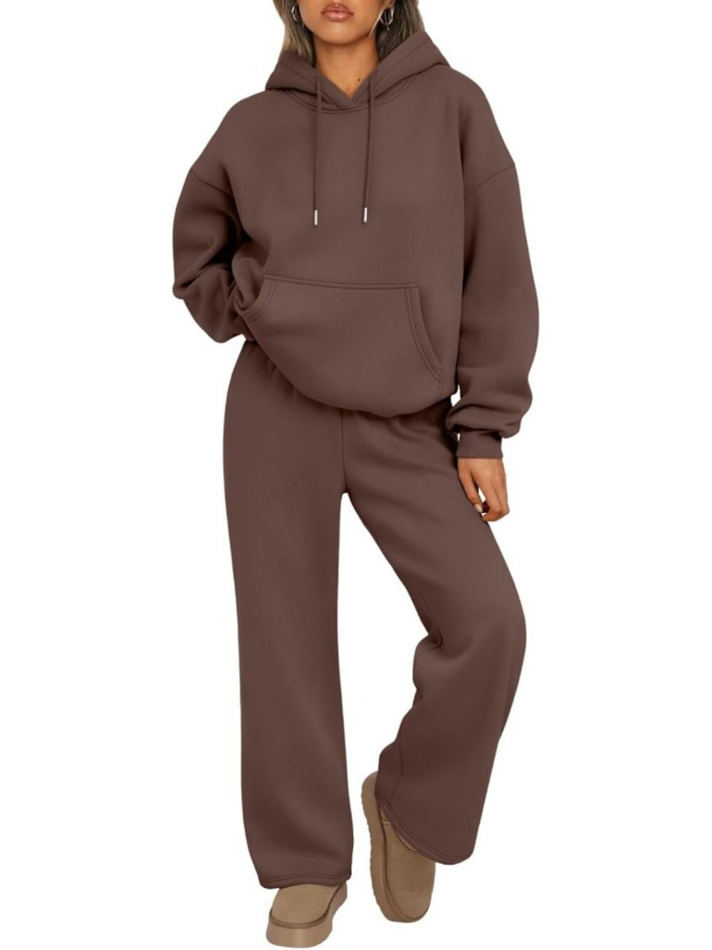 Chic Women's 2-Piece Lounge Set | Cozy Matching Sweat Suit for Casual Style